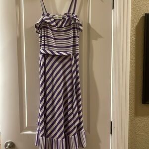 Purple and white striped dress. Brand rare editions
